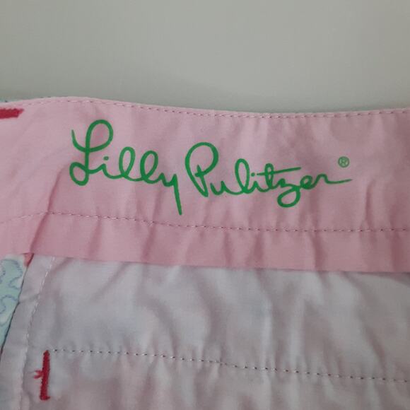 Lilly Pulitzer Avenue Short Coral Seaside Bermuda Short Womens 8 Beach Florida - Picture 4 of 9